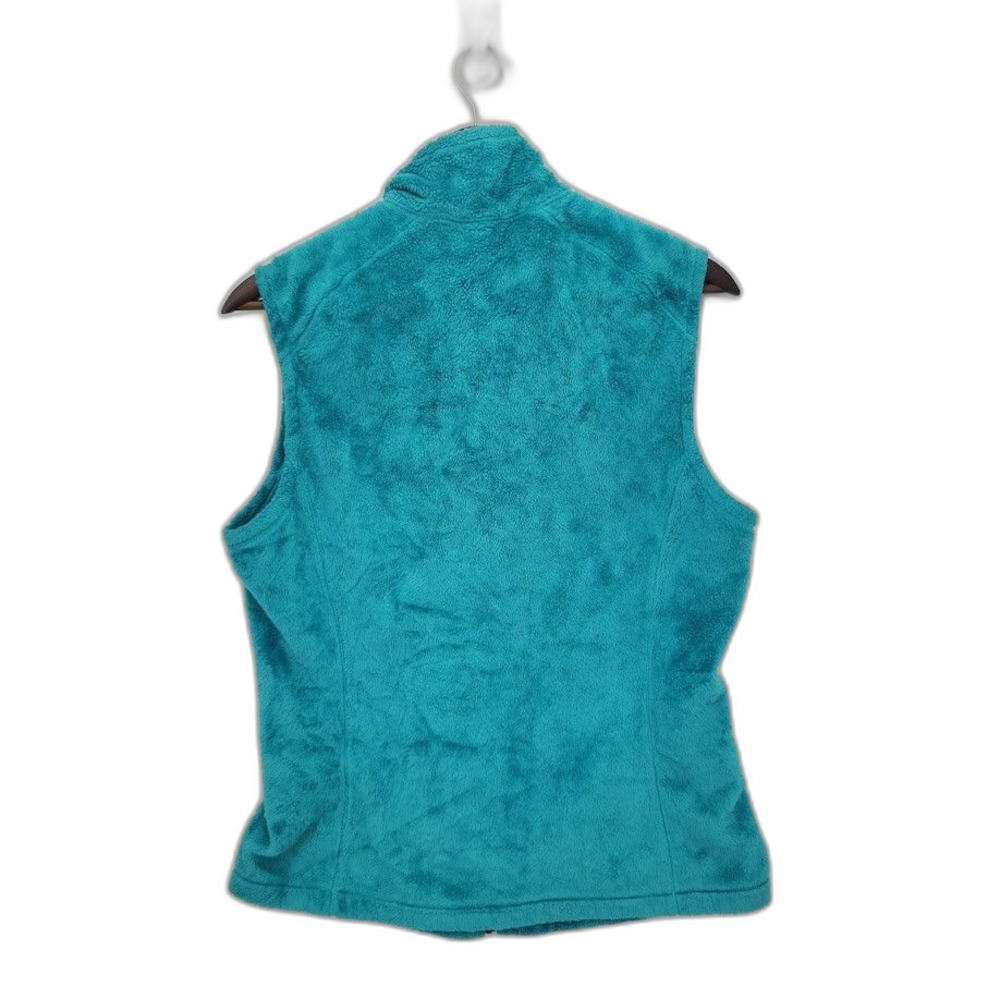 Patagonia Womens Plush Synchilla Vest Full Zip Turquoise Blue Size Medium - Picture 2 of 3